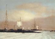 John Samuel Blunt Boston Harbor oil painting reproduction